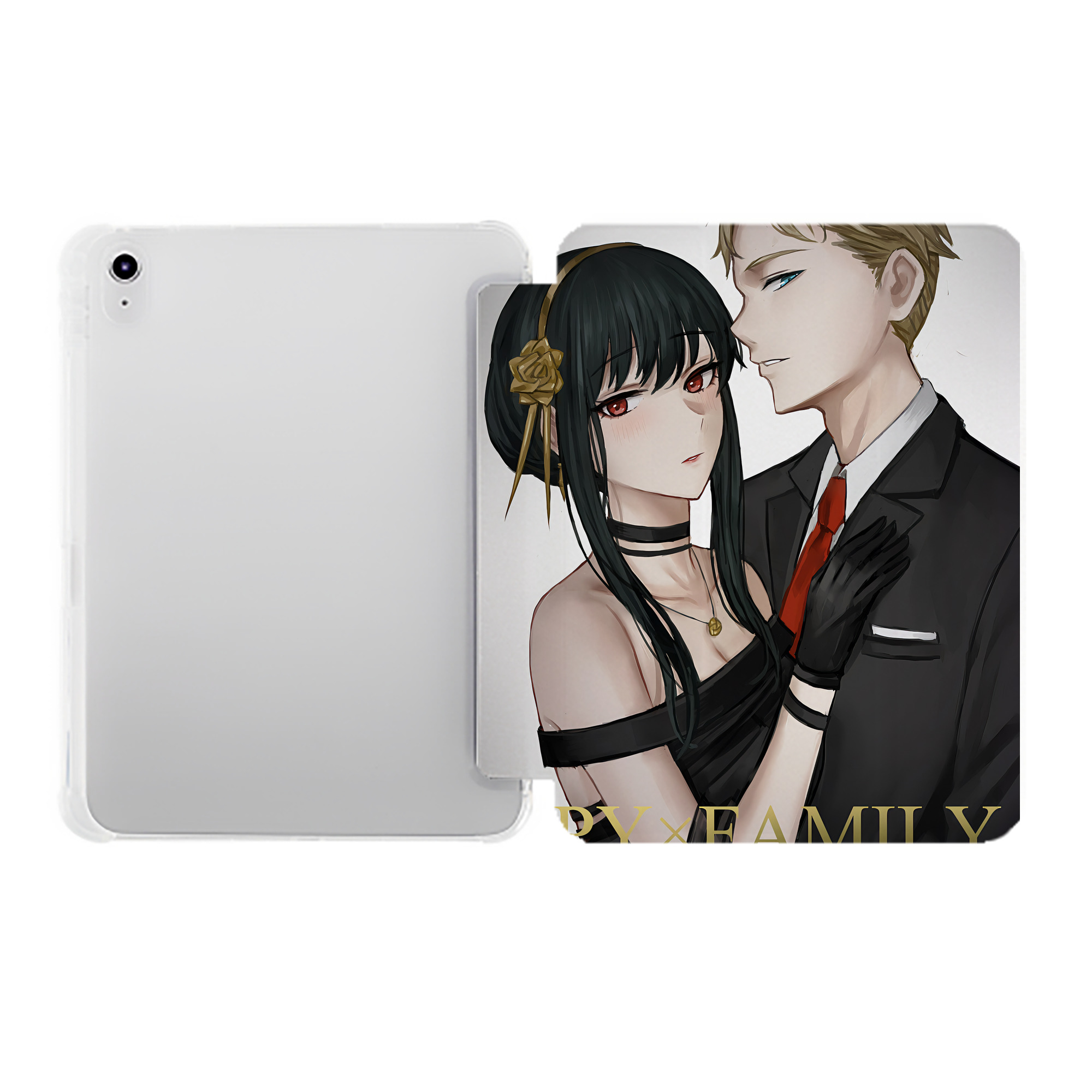 （画像用） SPY×FAMILY间谍家家酒 IPad ケース ペン収納付き 三つ折りスタンド PUレザー×シリコン 対応機種9.5/10.5/10.9インチ